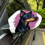 Dobermann Portrait Print Car Side Mirror Covers