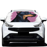 Dobermann Portrait Print Car Windshield Snow Cover