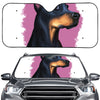 Dobermann Portrait Print Car Windshield Sun Shade