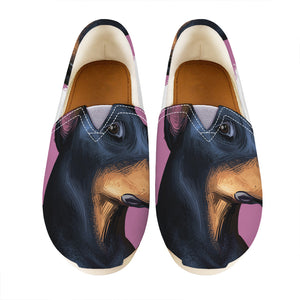 Dobermann Portrait Print Casual Shoes