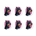 Dobermann Portrait Print Coaster Set