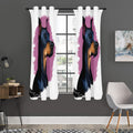Dobermann Portrait Print Grommet Curtain Panels