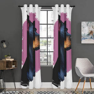 Dobermann Portrait Print Curtain