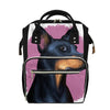 Dobermann Portrait Print Diaper Bag