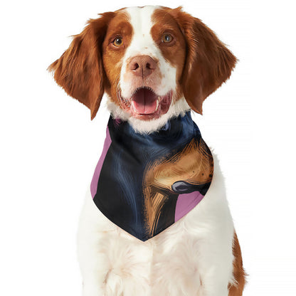 Dobermann Portrait Print Dog Bandana