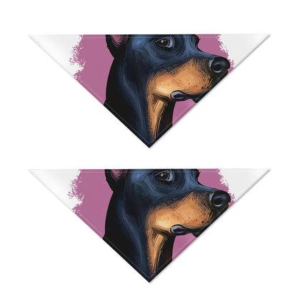 Dobermann Portrait Print Dog Bandana