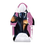 Dobermann Portrait Print Dog Zip Up Hoodie