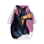 Dobermann Portrait Print Dog Zip Up Hoodie