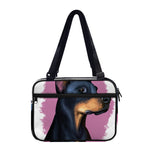 Dobermann Portrait Print Double Strap Bible Bag