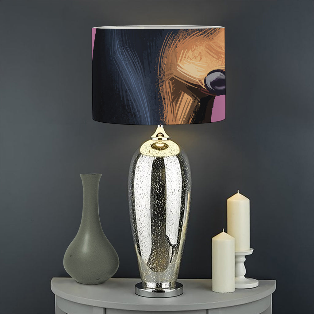 Dobermann Portrait Print Drum Lamp Shade