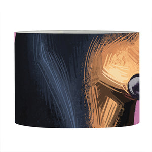 Dobermann Portrait Print Drum Lamp Shade