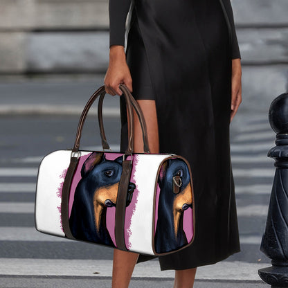 Dobermann Portrait Print Duffle Bag
