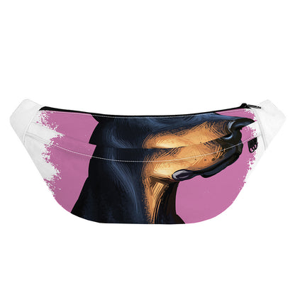 Dobermann Portrait Print Fanny Pack