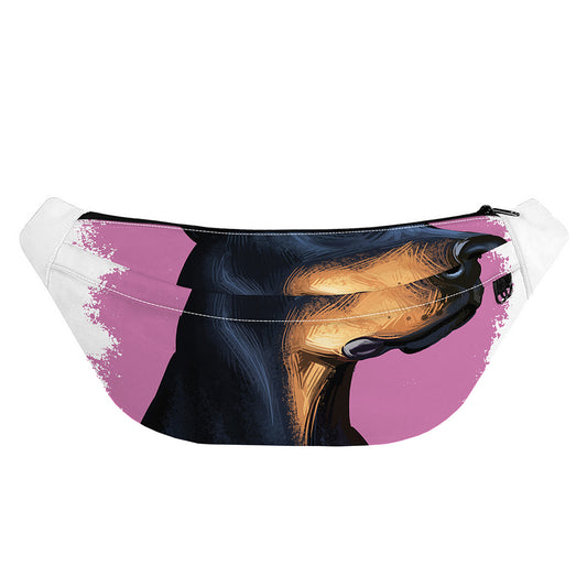 Dobermann Portrait Print Fanny Pack