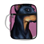 Dobermann Portrait Print Front Pocket Bible Bag