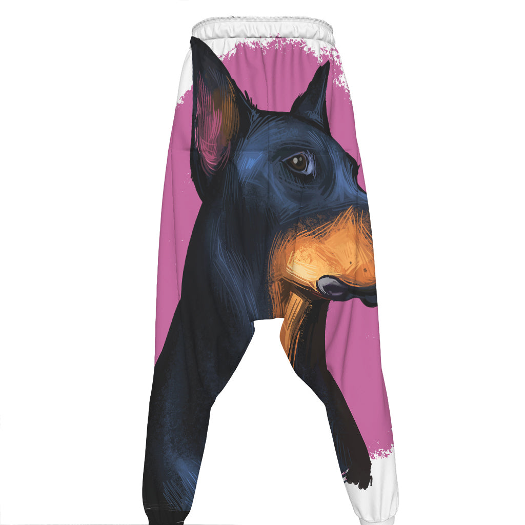 Dobermann Portrait Print Hammer Pants