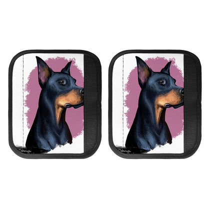 Dobermann Portrait Print Handle Covers