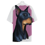 Dobermann Portrait Print Hawaiian Shirt