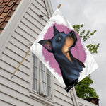 Dobermann Portrait Print House Flag