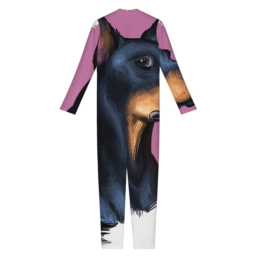 Dobermann Portrait Print Jumpsuit