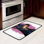 Dobermann Portrait Print Kitchen Mat