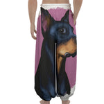 Dobermann Portrait Print Lantern Pants