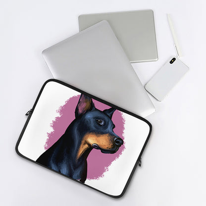 Dobermann Portrait Print Laptop Sleeve