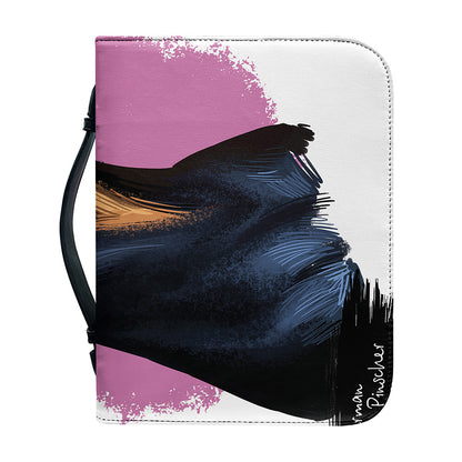 Dobermann Portrait Print Leather Bible Cover