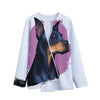 Dobermann Portrait Print Long Sleeve Short Coat