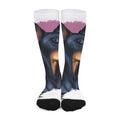 Dobermann Portrait Print Long Socks