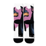 Dobermann Portrait Print Long Socks