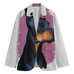 Dobermann Portrait Print Men's Blazer