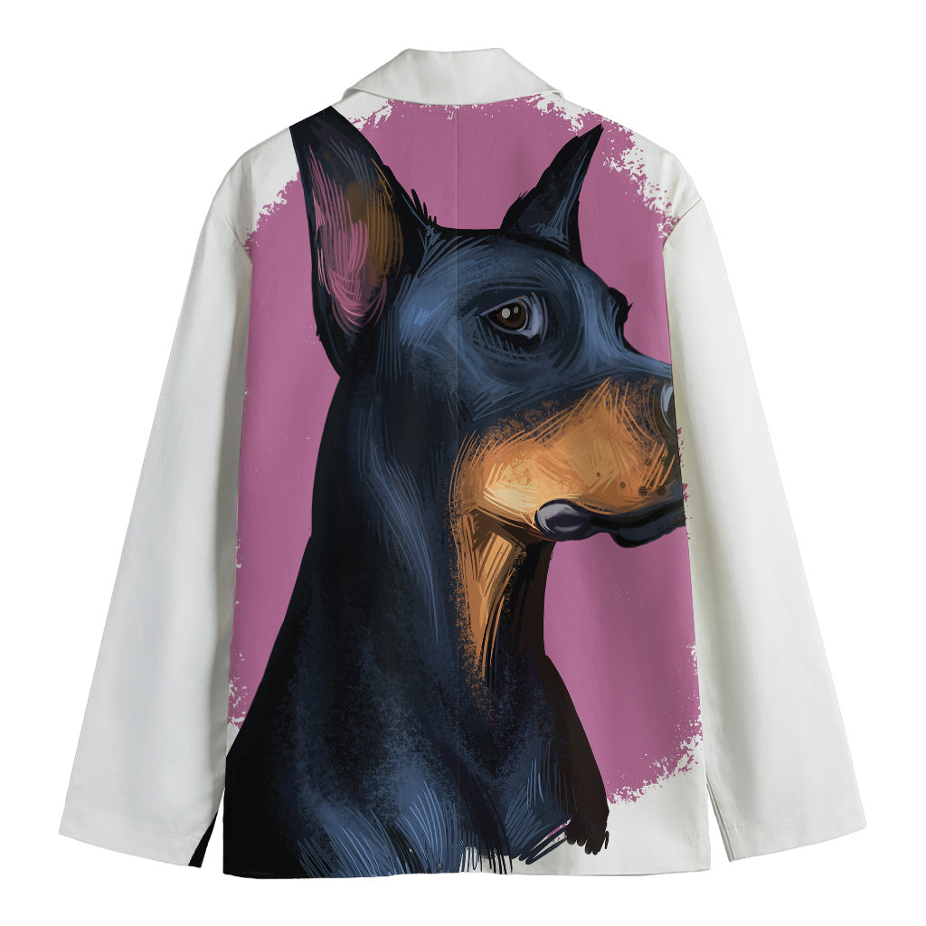 Dobermann Portrait Print Men's Blazer