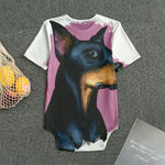 Dobermann Portrait Print Men's Bodysuit