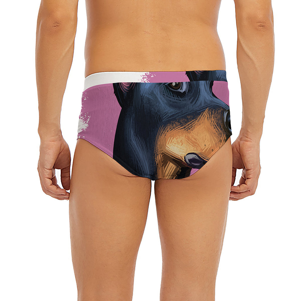 Dobermann Portrait Print Men's Briefs