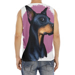 Dobermann Portrait Print Men's Fitness Tank Top