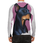 Dobermann Portrait Print Men's Long Sleeve Rash Guard