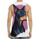 Dobermann Portrait Print Men's Muscle Tank Top