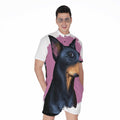 Dobermann Portrait Print Men's Romper