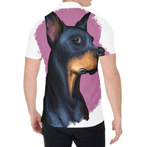 Dobermann Portrait Print Men's Shirt