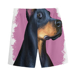 Dobermann Portrait Print Men's Sports Shorts