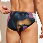 Dobermann Portrait Print Men's Swim Briefs