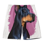 Dobermann Portrait Print Men's Swim Trunks