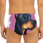 Dobermann Portrait Print Men's Triangle Swim Briefs