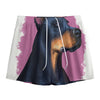 Dobermann Portrait Print Mesh Shorts