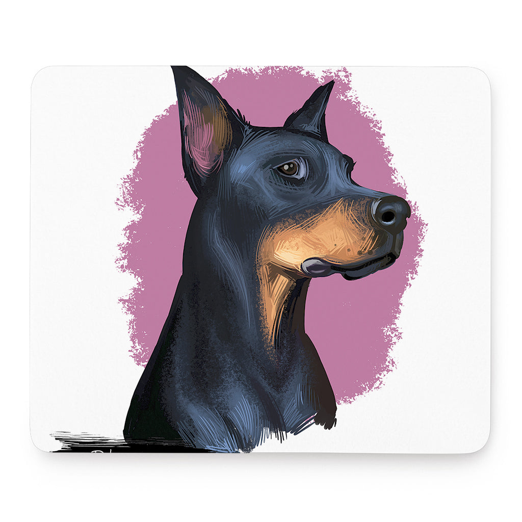 Dobermann Portrait Print Mouse Pad