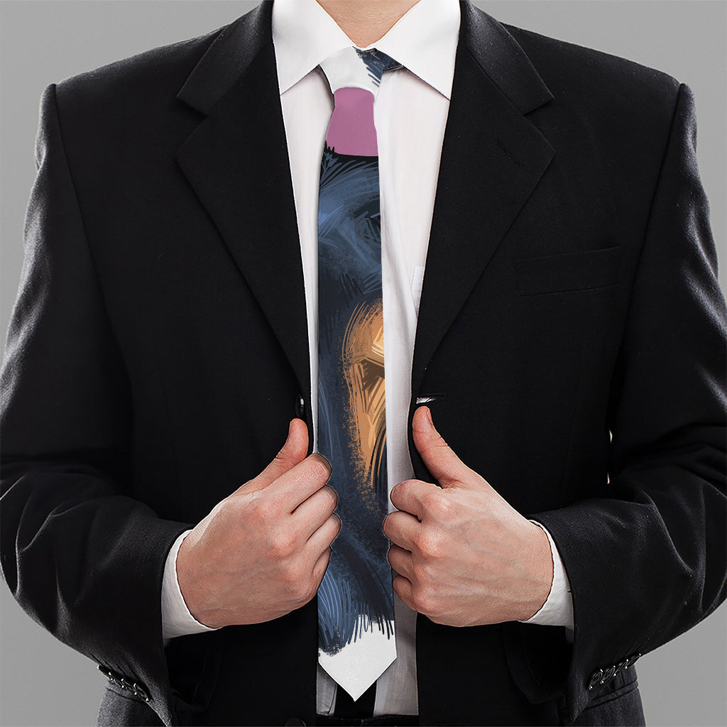 Dobermann Portrait Print Necktie