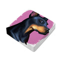 Dobermann Portrait Print Outdoor Seat Cushion Cover