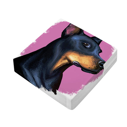 Dobermann Portrait Print Outdoor Seat Cushion Cover