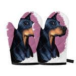 Dobermann Portrait Print Oven Mitts